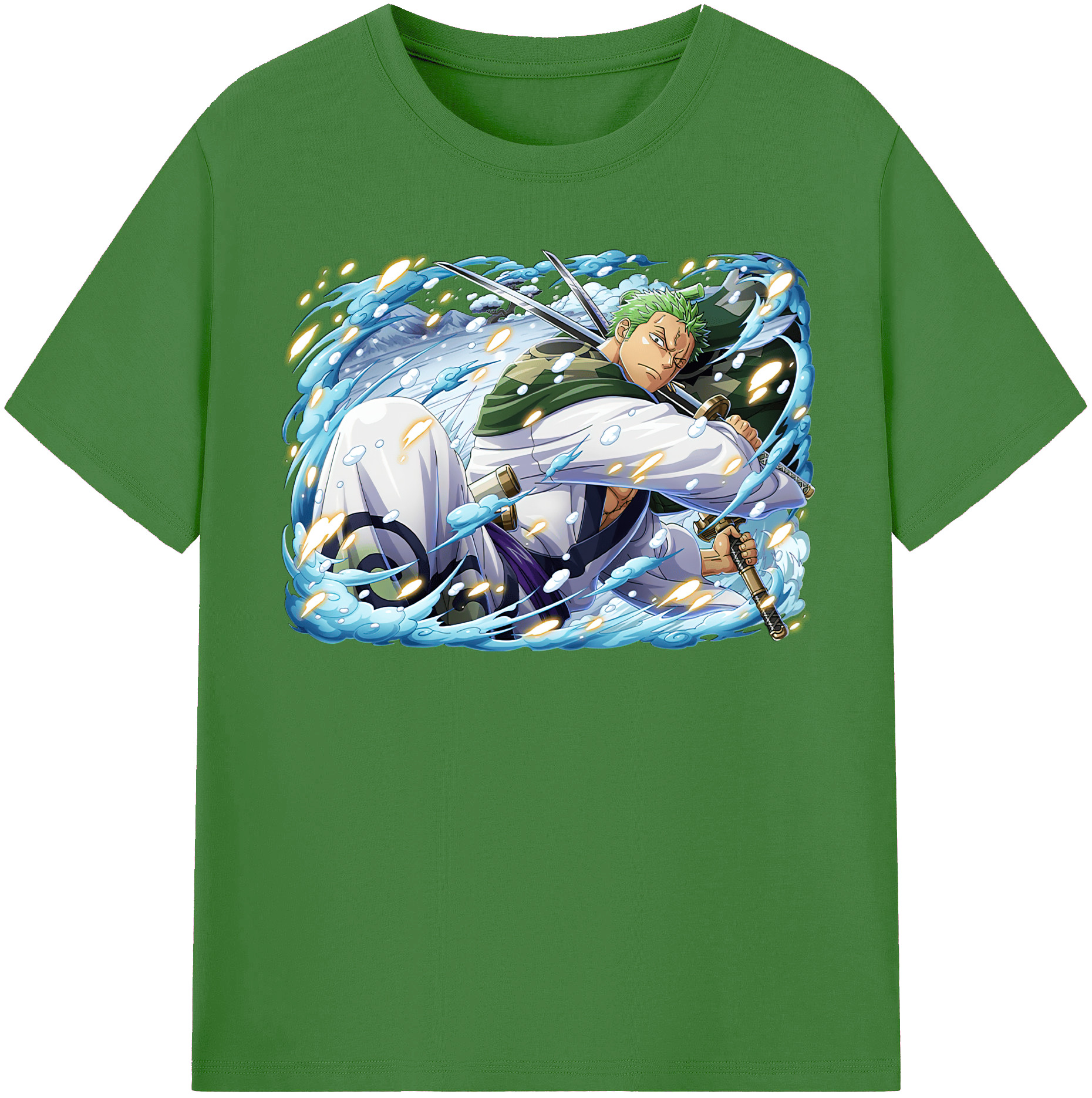 ワンピース ロロノア・ゾロ ONE PIECE Roronoa Zoro レディースカジュアルプリントTシャツ（綿100％）